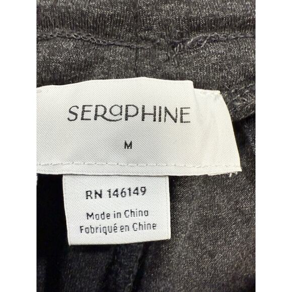 Seraphine M Gray Drawstring Stretch Comfort Maternity Jogger Pants Soft Lounge - Picture 8 of 12